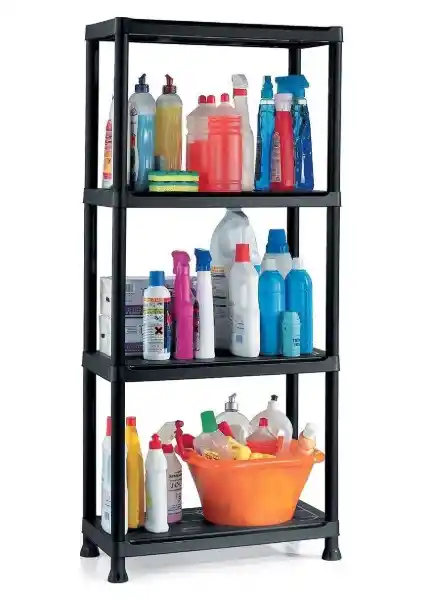 Regalux Plastik Banyo Bahçe Raf Seti 3 Gözlü Dayanıklı ve Çok Yönlü Depolama Çözümü