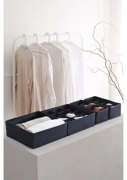 Rek Home 4'lü Lacivert Çocuk Odası Organizer Seti ile Eşyaları Düzenleyin