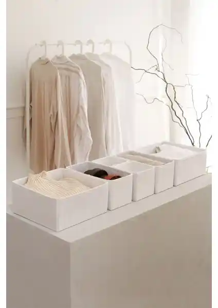 Rek Home 6'lı Çocuk Odası Düzenleyici Kutu Seti Estetik ve Pratik Saklama Çözümleri