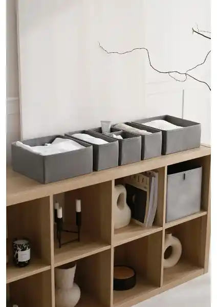 Rek Home 6'lı Gri Çekmece İçi Düzenleyici Seti ile Evde Düzen ve Şıklık Sağlayın