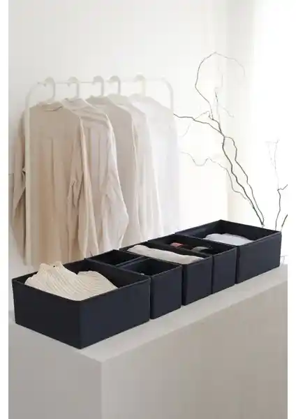 Rek Home 6'lı Lacivert Çocuk Odası Düzenleyici Seti Pratik ve Estetik Saklama Çözümleri