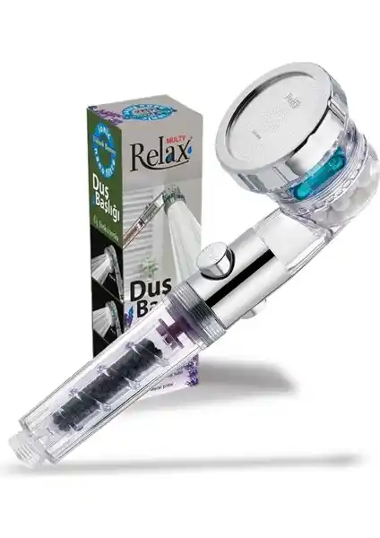 Relax Shower Multy Üç Fonksiyonlu Nano Filtreli Mineralli Tasarruflu Duş Başlığı