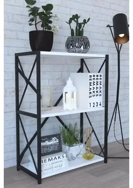 Remaks 3 Raflı Metal Kitaplık Beyaz: Modern, Sağlam ve Çevre Dostu Depolama Çözümü