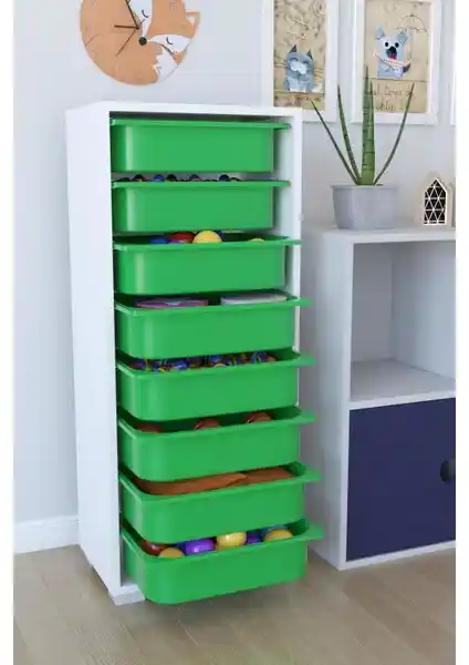 Remaks 8 Sepetli Oyuncak Dolabı: Çok Amaçlı ve Şık Depolama Çözümü