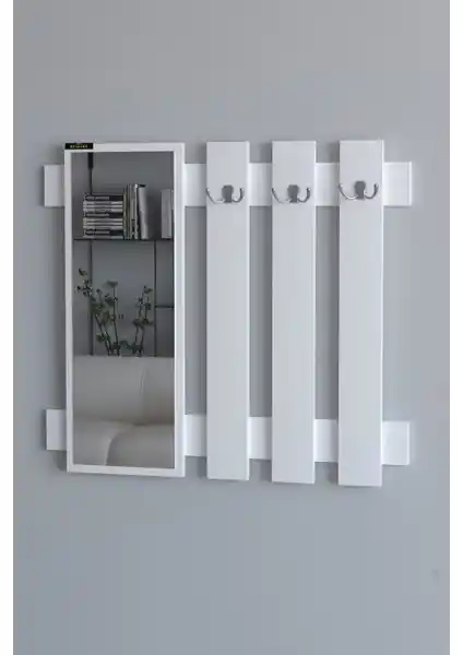 Remaks Hook Aynalı Vestiyer ve Portmanto Modern Tasarım, Dayanıklı Malzeme ve Şık Görünüm