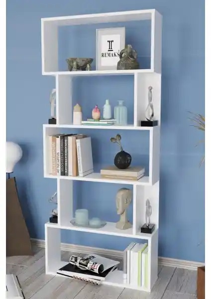 Remaks Lilly 6 Raflı Kitaplık Modern Tasarım ve Dayanıklı Malzeme ile Estetik Bir Seçenek