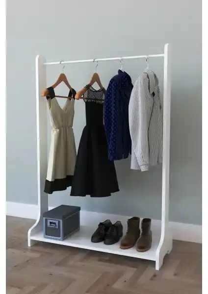 Remaks Still Portmanto Beyaz Metal Askılık ve Dolap Çözümü Uzun Ömürlü Kullanım İçin