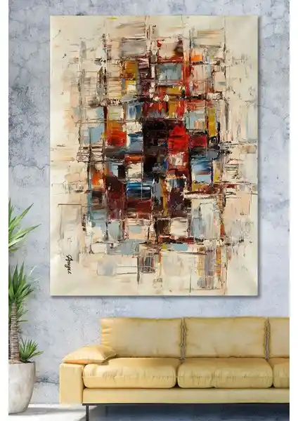 Renkler Sürreal Sanatsal Kanvas Tablo 70x100 cm Modern Ev ve Ofis Dekoru