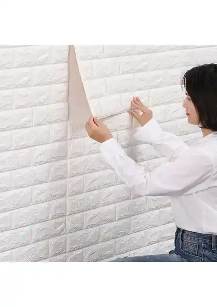 Renkli Duvarlar 35x38 cm Kendinden Yapışkanlı 3D Esnek Duvar Paneli Dekorasyon Ürünü