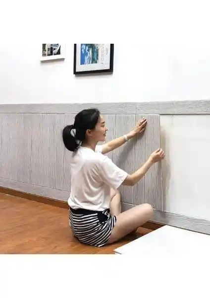 Renkli Duvarlar Gri Ahşap Desenli Kendinden Yapışkanlı Esnek Panel Özellikleri ve Uygulama Alanları