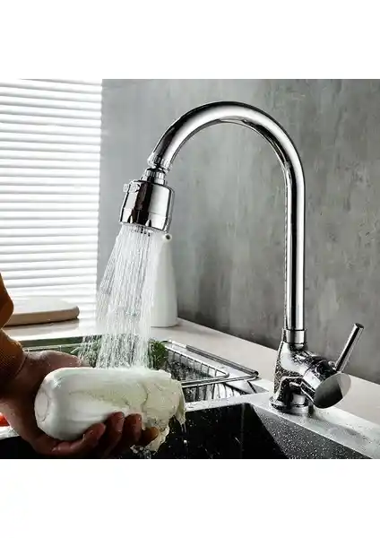Rennway 3 Fonksiyonlu Krom Oynar Musluk Başlığı: Dayanıklı ve Çok Fonksiyonlu Mutfak Çözümü
