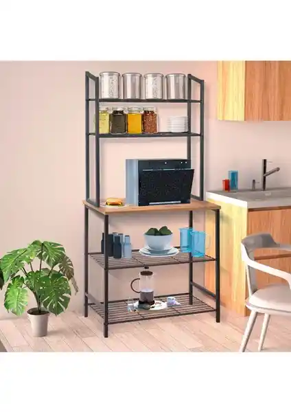 RetoDesign Atlantik Çam Mutfak Bangosu: Dayanıklı ve Çok Amaçlı Endüstriyel Raf Sistemi