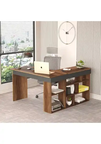 Robin Home Boston Kitaplık ve Çalışma Masası Modern Tasarım ve Dayanıklılık