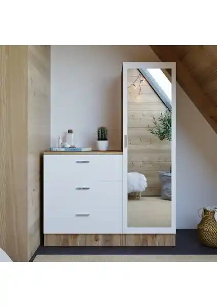 Robin Home Lyana Aynalı Şifonyer Gardırop Modern Tasarım ve Fonksiyonellik ile Ev Dekorunu Zenginleştirir