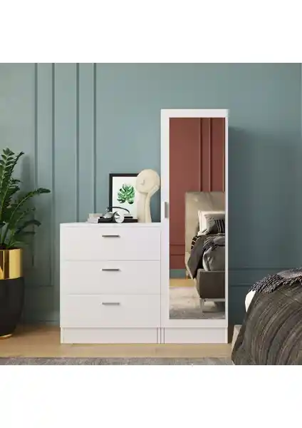 Robin Home Lyana Aynalı Şifonyer ve Gardırop Seti Modern ve Şık Depolama Çözümü