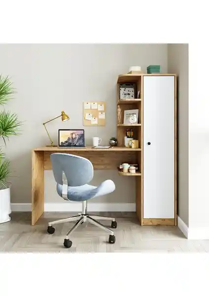 Roomart Roma Raflı Çalışma Masası: Modern ve Fonksiyonel Ofis Mobilyası Çözümü