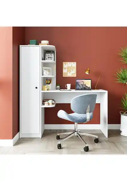 Roomart Roma Raflı Çalışma Masası: Modern ve Fonksiyonel Ofis ve Ev Kullanımı İçin Tasarım