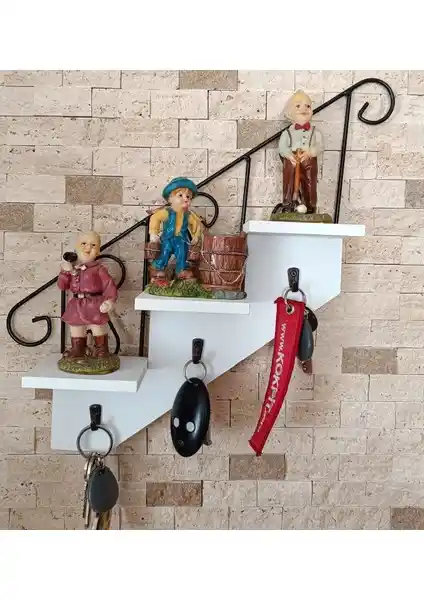 Royal Hediyelik Dekoratif Merdiven Model Anahtar Askılığı ile Evinize Şıklık Katan Tasarım