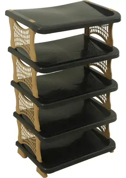 Sağlam Plastik Star Lüx Siyah Ayakkabılık: Dayanıklı ve Şık Depolama Çözümü