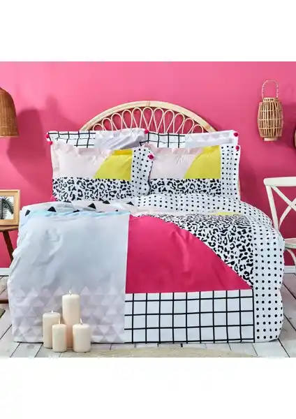 Sarah Anderson Roxanne Tek Kişilik %100 Pamuk Nevresim Seti Modern ve Şık Tasarımıyla Yatak Odalarına Şıklık Katar