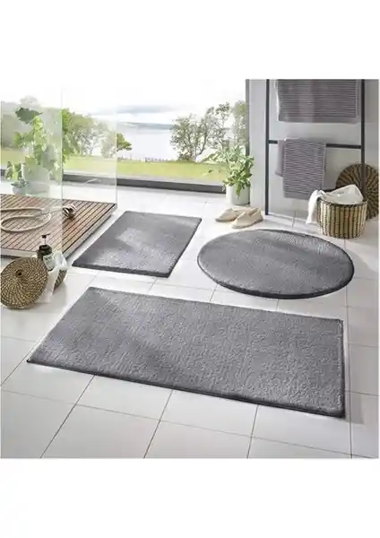 Sarar Post Peluş Banyo Paspas Takımı 3'lü Kaymaz Taban ile Şıklık ve Güvenlik Garantisi