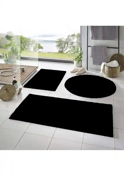 Sarar XL Büyük Boy Banyo Paspası Üçlü Takım Estetik ve Güvenlik Sağlar