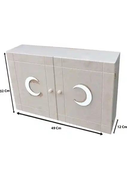 Selena Ecza Dolabı Ham MDF ile Güvenli ve Şık Sağlık Malzemesi Depolama Çözümü