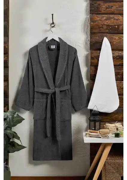 Semecca Düz Bukle Şal Yaka Beyaz Boneli Bornoz: Konfor ve Şıklığı Bir Arada Sunar