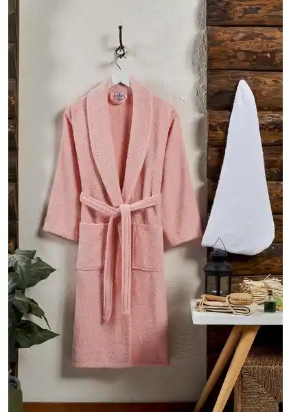 Semecca Düz Bukle Şal Yaka Beyaz Boneli Bornoz: Şıklık ve Konforun Birleşimi