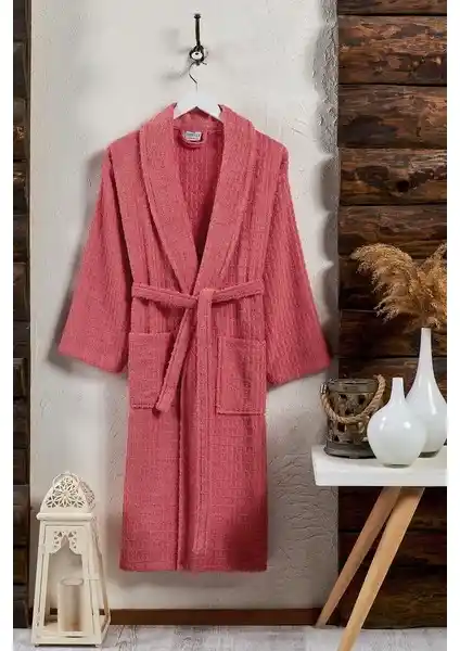 Semecca Günlük Desenli Şal Yaka Bukle Bornoz: Rahat ve Şık Ev Giyim Seçeneği