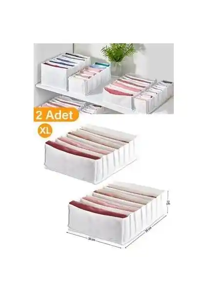 Serstil 2 Adet Xlarge Çekmeceli Düzenleyici Seti Geniş ve Dayanıklı Tasarımıyla Pratik Kullanım