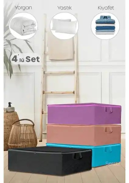 Serstil 4 Adet Baza ve Çekyat Tipi Hurçlar: Fonksiyonellik ve Estetiğin Birleşimi