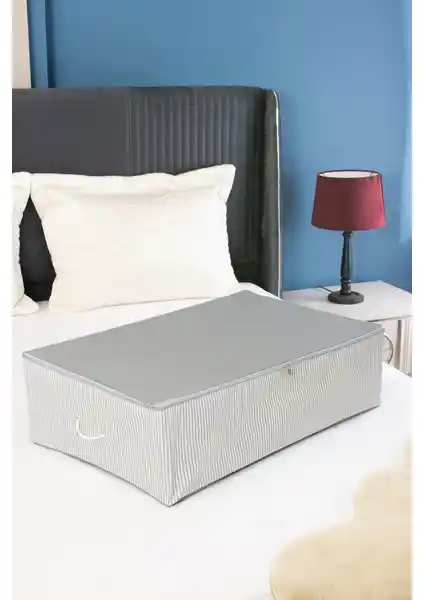 Serstil Mega Boy Baza Altı Antrasit Çizgili Hurç: Dayanıklı ve Şık Depolama Çözümü