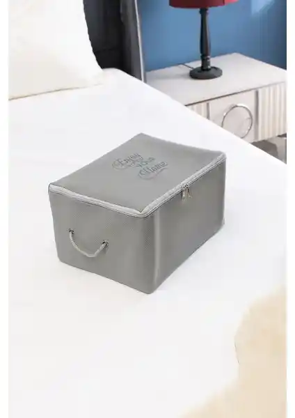 Serstil Mini Boy Baskı Detaylı Antrasit Hurç: Pratik ve Şık Depolama Çözümü