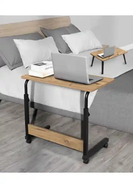 Servetavcı Çift Kullanımlı Yükseklik Ayarlı Laptop Sehpası ve Çalışma Masası Atlantik Çam