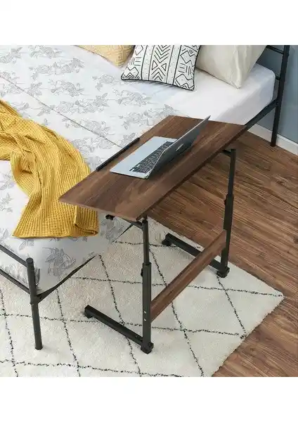 Servetavcı Esil Yükseklik Ayarlı Eğimli ve Katlanabilen Laptop Sehpası Mermer Ceviz