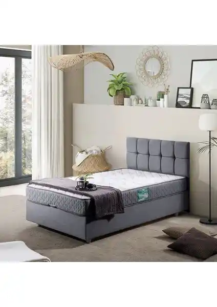 Setay Berlin Tek Kişilik Baza Başlık Comfort Yatak Seti Gri Modern Tasarım ve Fonksiyonellik