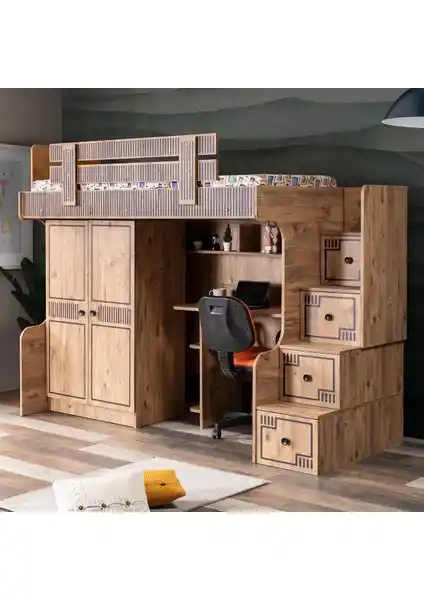 Setay Natural Ranza 2 Kapaklı Dolap Çalışma Masası Modern Tasarım ve Dayanıklılık