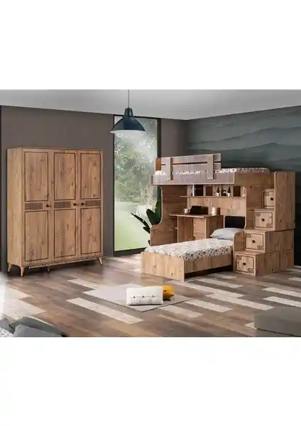 Setay Natural Ranza Karyola ve Çalışma Masası ile Modern ve Fonksiyonel İç Mekan Tasarımı