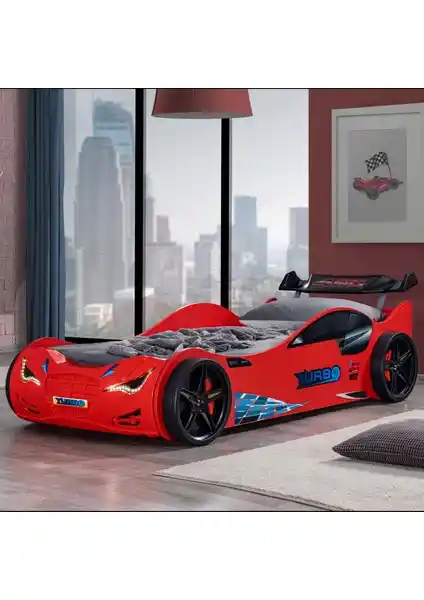 Setay Süpers Rüzgarlıklı Arabalı Çocuk Yatakları Dayanıklı ve Eğlenceli Tasarım