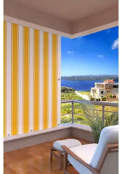 Setekshome Kalın Güneş ve Su Geçirmez Balkon Perdesi ile Şık ve Fonksiyonel Balkon Dekorasyonu