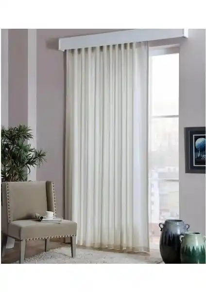 Setekshome Saten Güneşlik Perde Kırık Beyaz Ekru Estetik ve Fonksiyonel Tasarım
