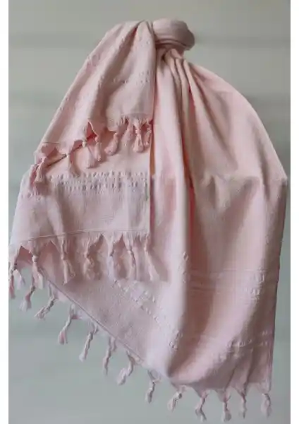 Sevim Açık Pembe Çizgili Havlu Peştemal: Şık ve Fonksiyonel Çok Yönlü Kullanım İçin