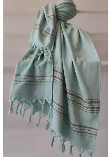 Sevim Tek Yüzlü Pamuk Havlu Peştemal Mint: Sürdürülebilir ve Çok Yönlü Kullanım