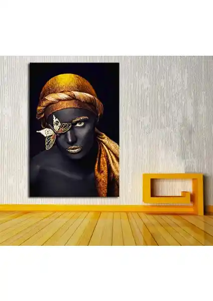 Sibiro Afrikalı Kadın Kelebek Kanvas Tablo: Dayanıklı ve Estetik Dekorasyon İçin Tercih