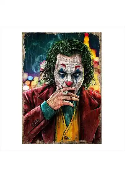 Sigara İçen Joker Temalı MDF Tablo Dekorasyonunuza Modern ve Dayanıklı Dokunuşlar Katıyor