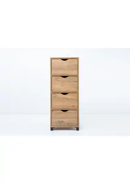 Sivas Gözde Ahşap Çekmeceli Çok Amaçlı Mutfak ve Ofis Dolabı 110 cm yüksekliğinde