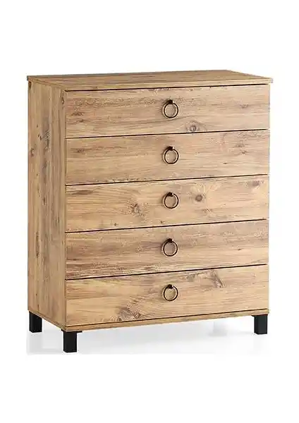 Sivas Gözde Ekonomik Geniş 5 Çekmeceli Şifonyer Modern ve İşlevsel Depolama Çözümü