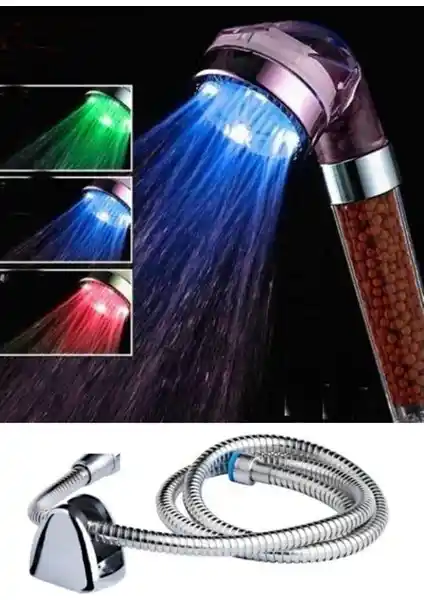 Sprout Renk Değiştiren LED Işıklı Duş Başlığı Seti Modern Banyolar İçin Yenilikçi Çözüm