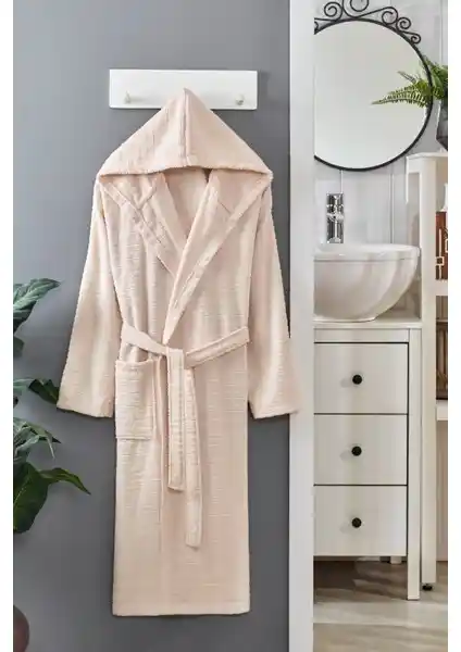 Sternen Glanz Doğa Kapşonlu Unisex Bornoz - Şıklık ve Konforun Birleşimi